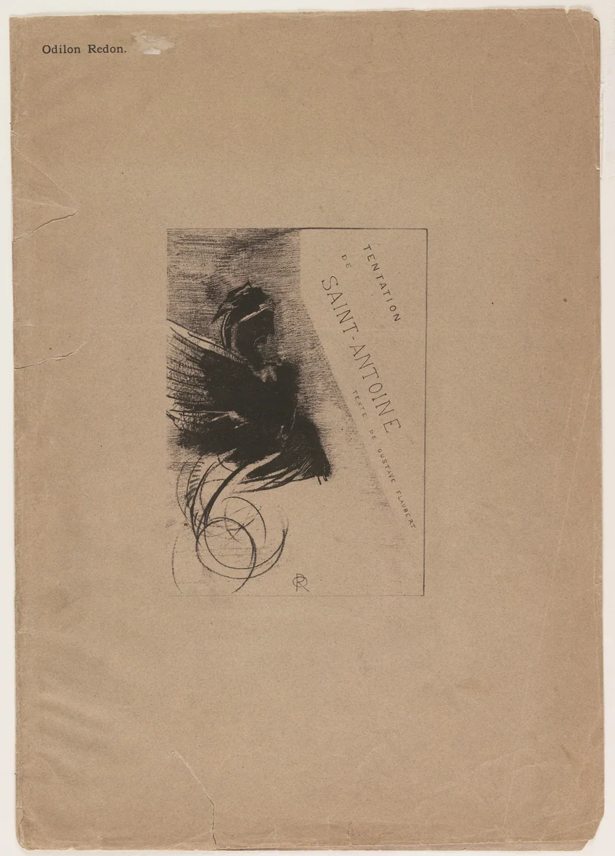 Cover/Frontispiece from The Temptation of Saint Anthony (La Tentation de Saint-Antoine) by Odilon Redon, print, 1888