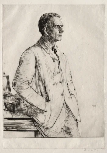 Reverend C. H. Grinling by Francis Dodd, print, 1920