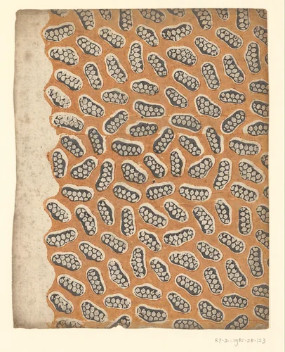 Blad met strooipatroon van kiezelmotief by anonymous, other, 1750-1900