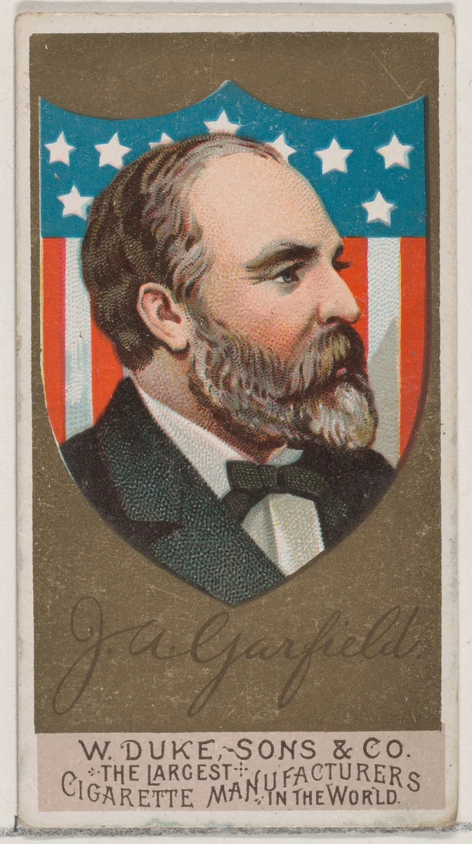 James A. Garfield, from the series Great Americans (N76) for Duke brand cigarettes by W. Duke, Sons & Co., print, 1888