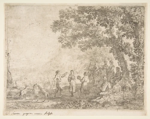 The Country Dance by Claude Lorrain, print, 1632-1642