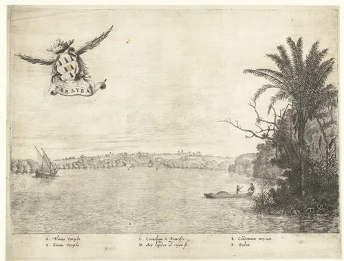 Gezicht op Paraiba, ca. 1636-1644 by Jan van Brosterhuyzen, print, 1645-1647