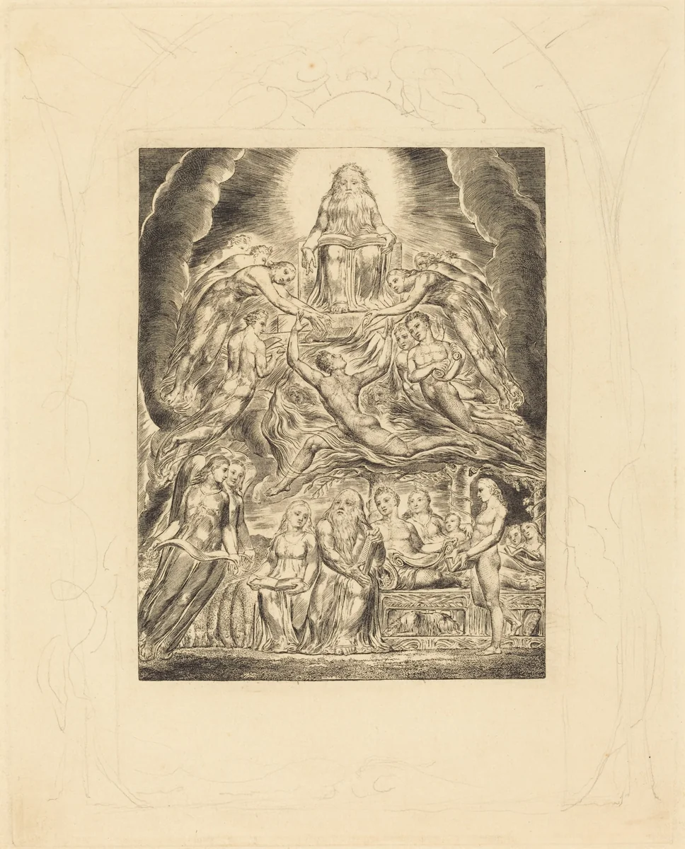 Satan Before the Throne of God by William Blake, portfolio, 1825