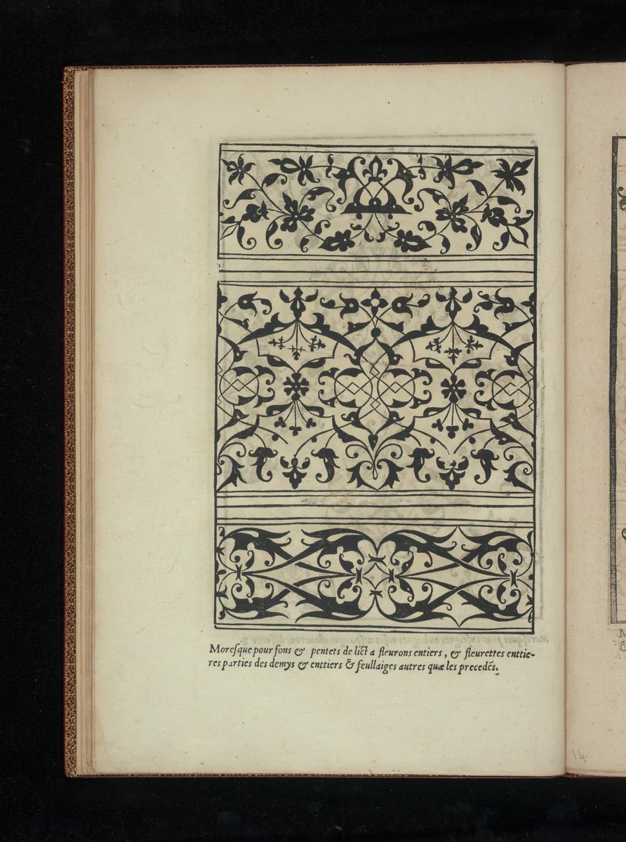 Livre de Moresques, page 8 (recto) by Francesco di Pellegrino, book, 1546