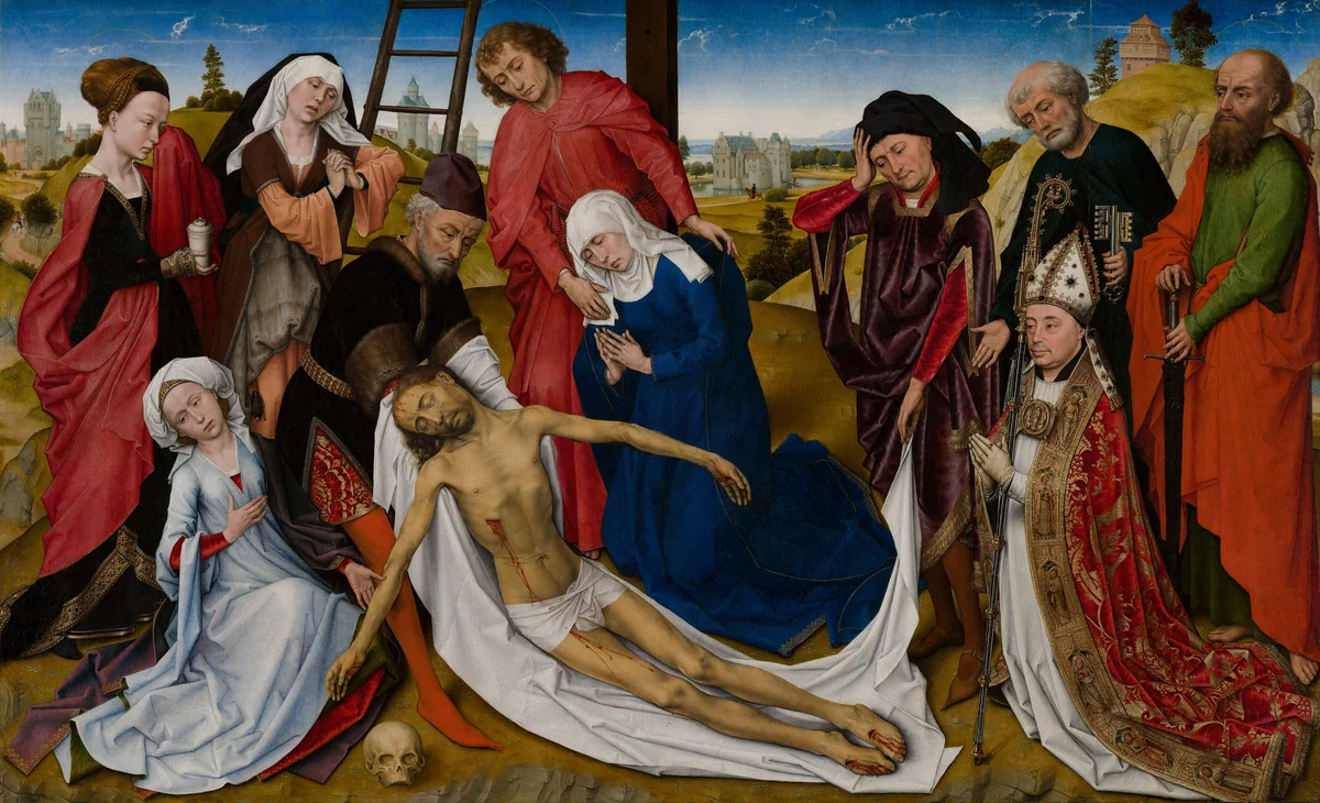 The Lamentation of Christ by Rogier van der Weyden, painting, 1460