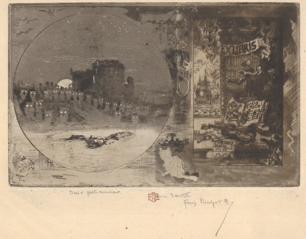 The Castle of Owls by Félix Hilaire Buhot, print, 1847-1898