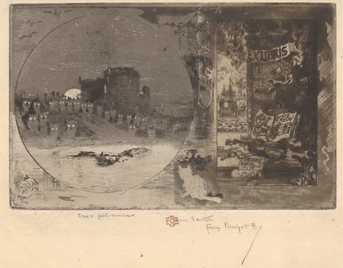 The Castle of Owls by Félix Hilaire Buhot, print, 1847-1898