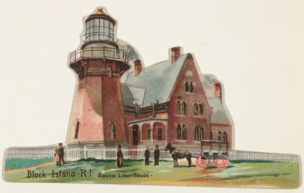 Block Island, Rhode Island, from the Lighthouses series (N119) issued by Duke Sons & Co. to promote Honest Long Cut Tobacco by W. Duke, Sons & Co., print, 1889