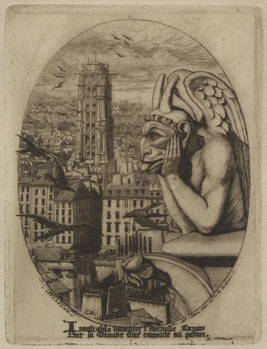 Le stryge (The Vampire) by Charles Meryon; Auguste Delâtre, print, 1853