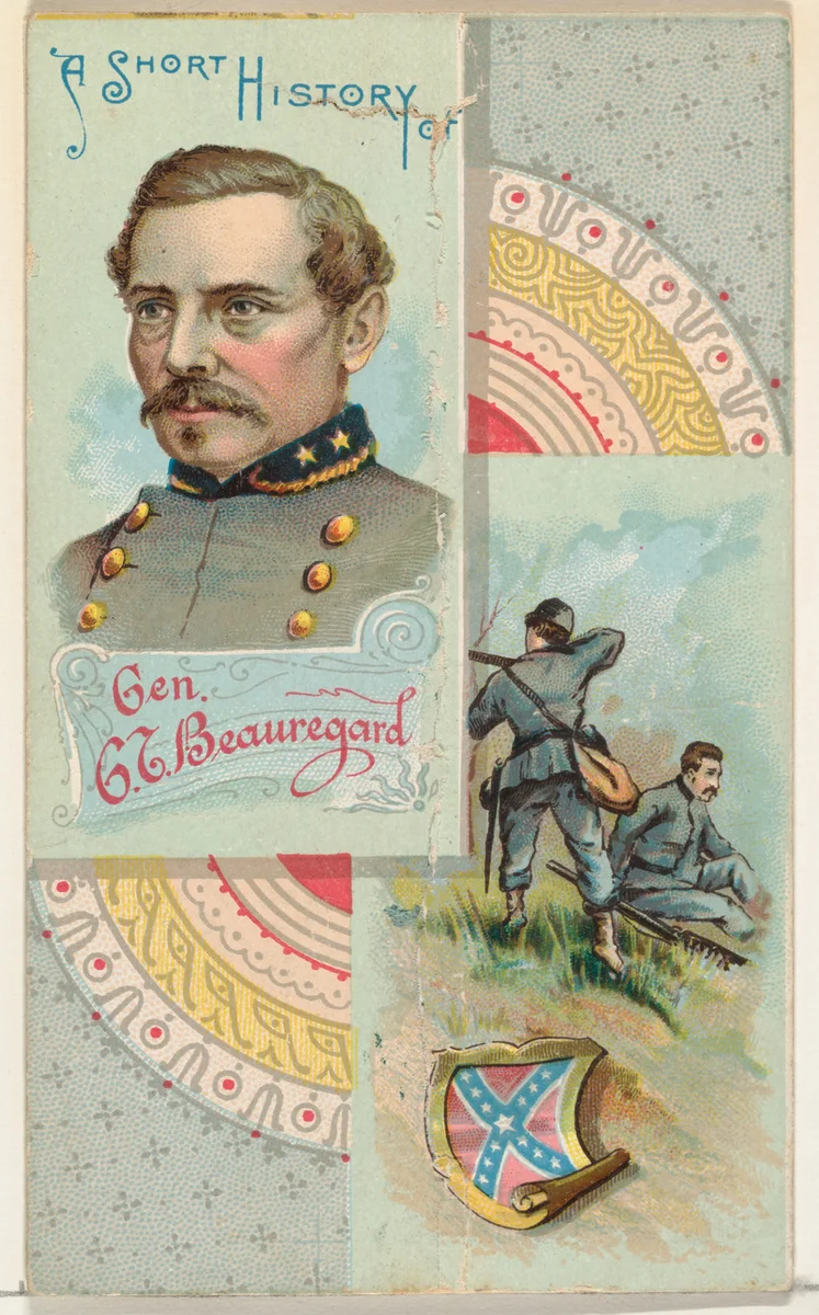 A Short History of General G. T. Beauregard, from the Histories of Generals series (N114) issued by W. Duke, Sons & Co. to promote Honest Long Cut Smoking and Chewing Tobacco by W. Duke, Sons & Co., print, 1888