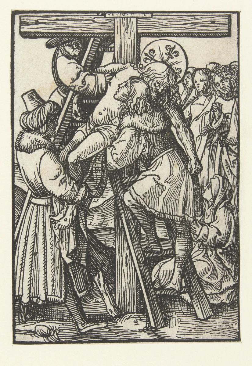 Kruisafname by Jacob Cornelisz van Oostsanen, print, 1520-1521