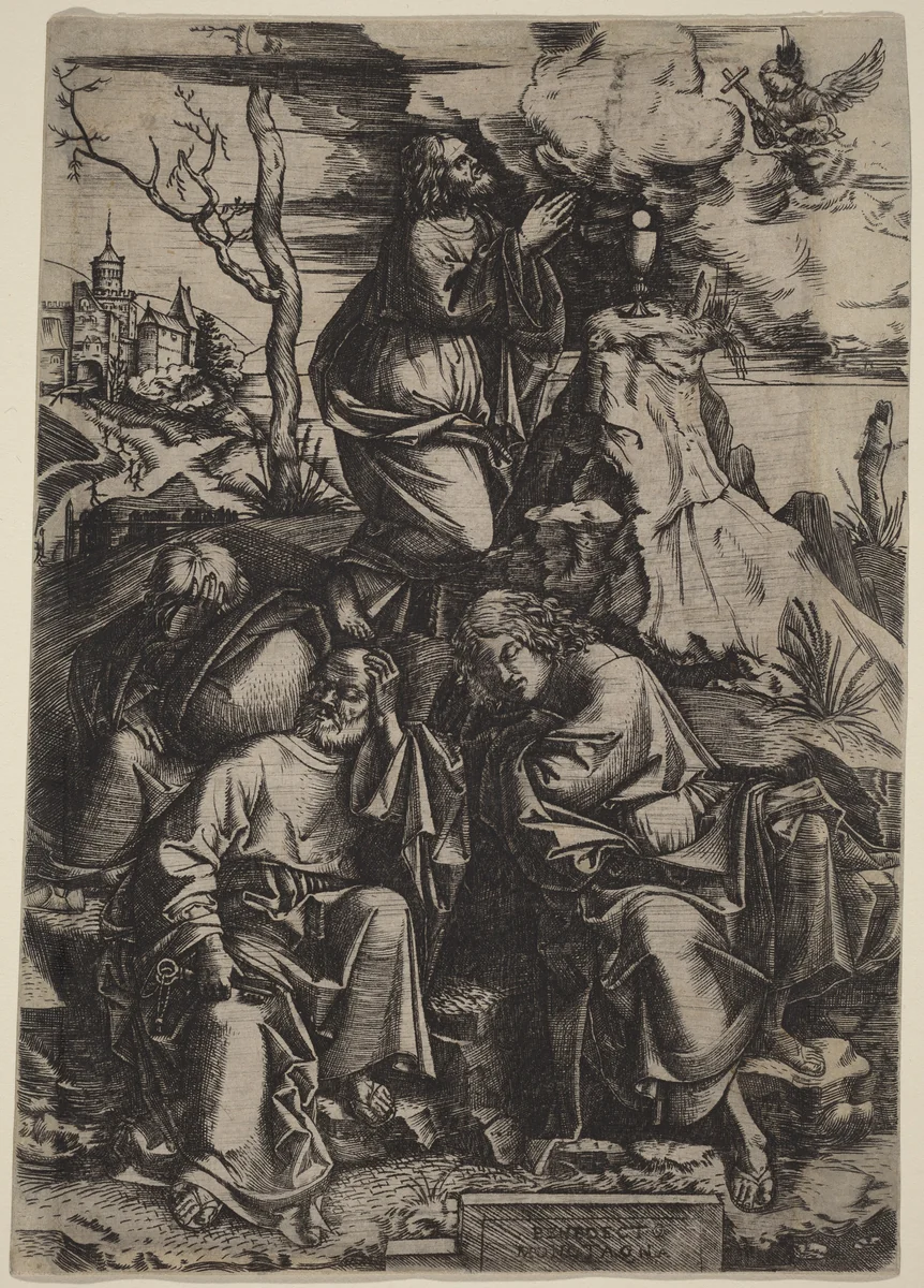 The Agony in the Garden by Benedetto Montagna, print, 1506-1507