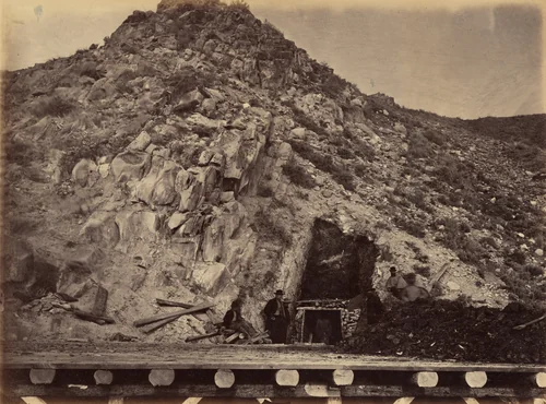 Plate 28. Coal Beds of Bear River by Andrew Joseph Russell, photograph, 1869