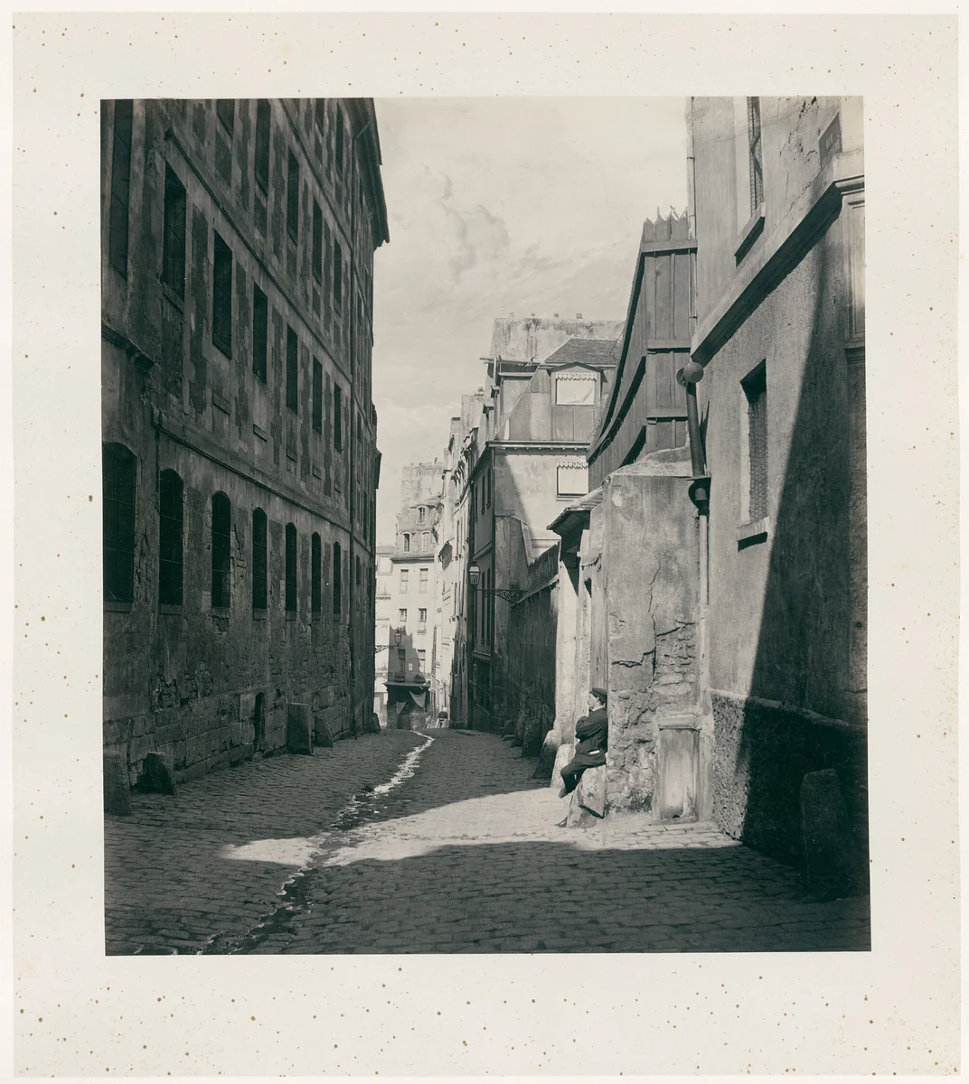 Rue Chartière (impasse Chartière) de la rue de Reims by Charles Marville, photograph, 1865-1869