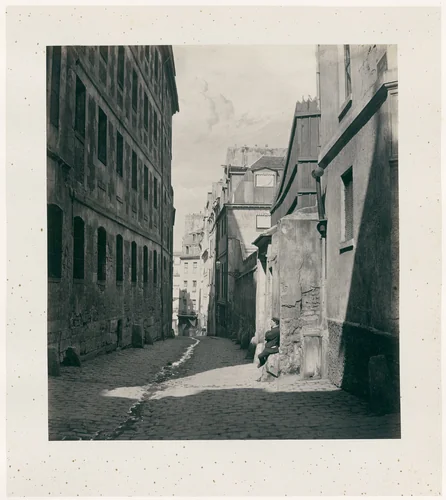 Rue Chartière (impasse Chartière) de la rue de Reims by Charles Marville, photograph, 1865-1869