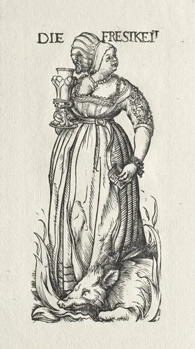 The Seven Vices: Gluttony by Hans Burgkmair, print, 1505-1515