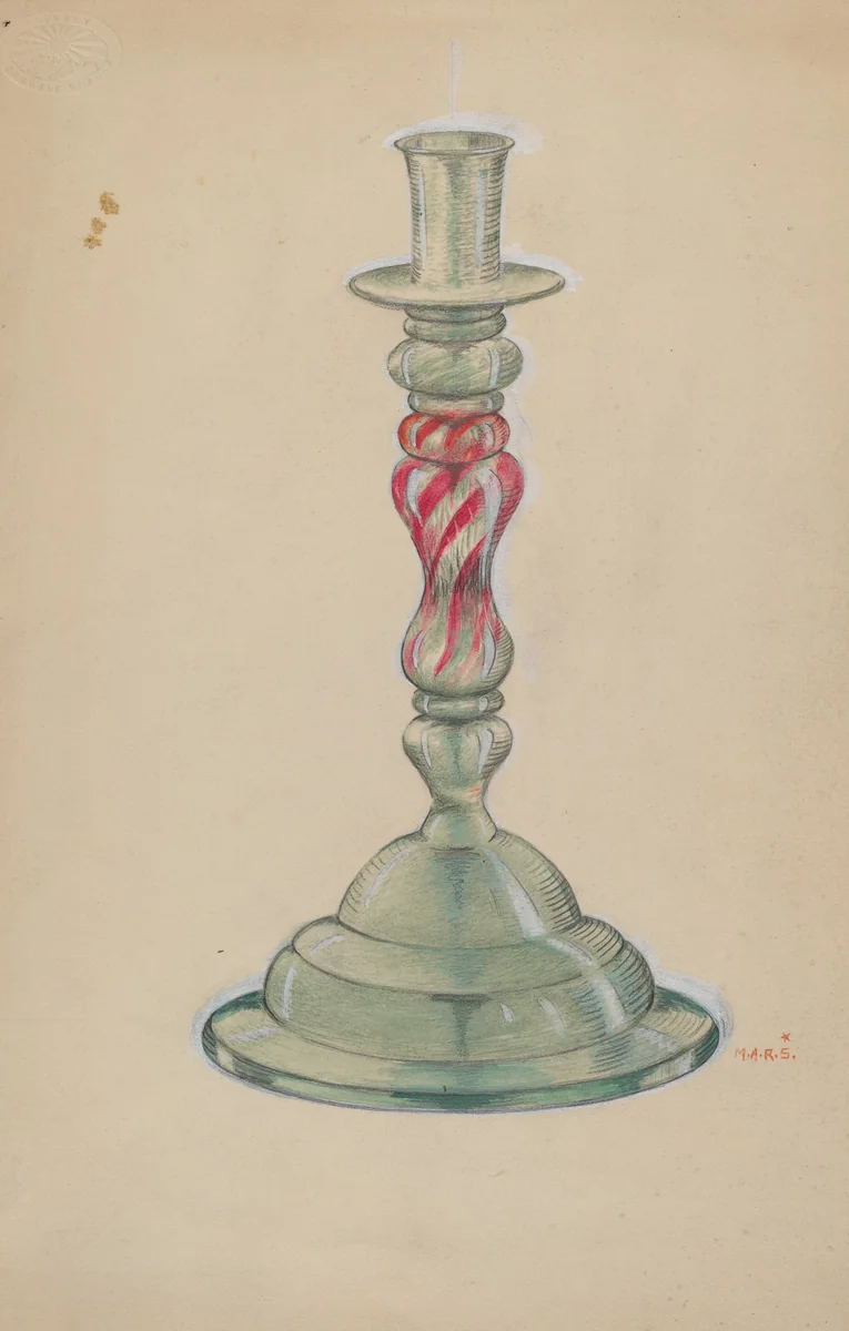 Candlestick by Margaret Stottlemeyer, index of american design, 1936