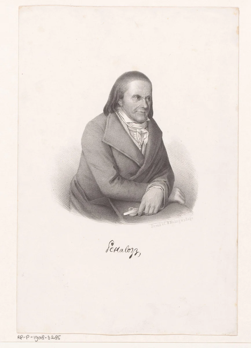 Portret van Johann Heinrich Pestalozzi by anonymous, print, 1845-1847