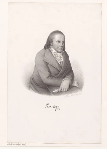 Portret van Johann Heinrich Pestalozzi by anonymous, print, 1845-1847