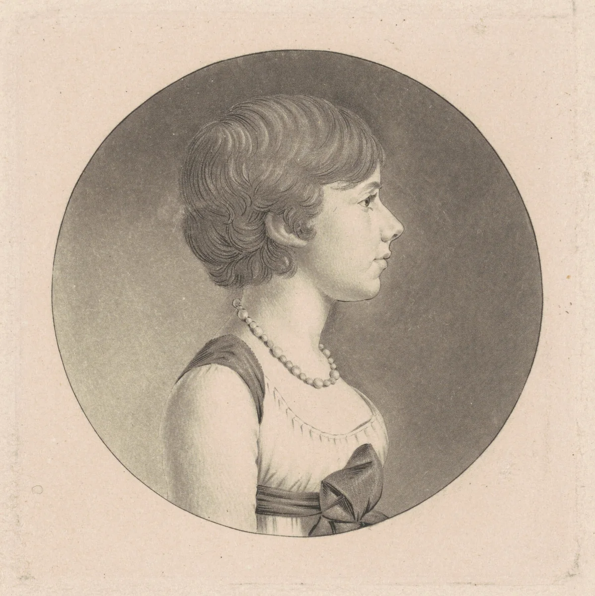 Louisa DuPonceau by Charles B. J. Févret de Saint-Mémin, print, 1798-1803
