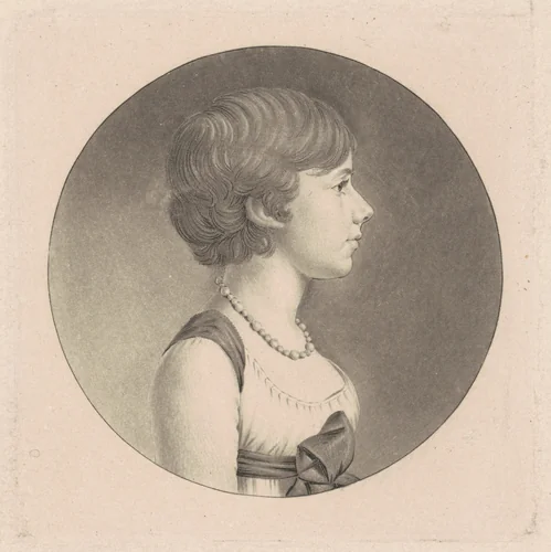 Louisa DuPonceau by Charles B. J. Févret de Saint-Mémin, print, 1798-1803