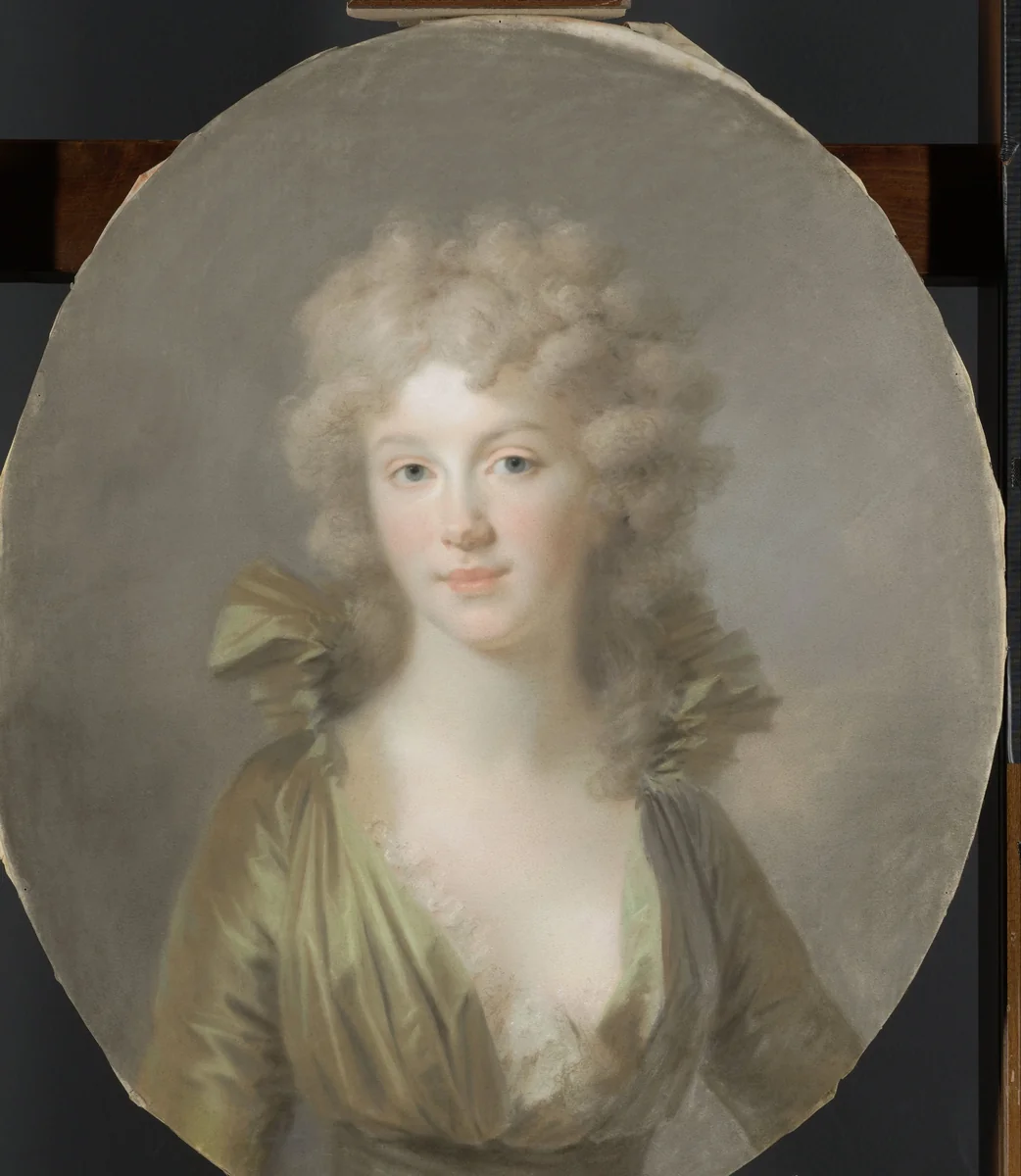 Frederica Louisa Wilhelmina, prinses van Oranje-Nassau (dochter van Willem V) by Johann Friedrich August Tischbein, drawing, 1785-1795