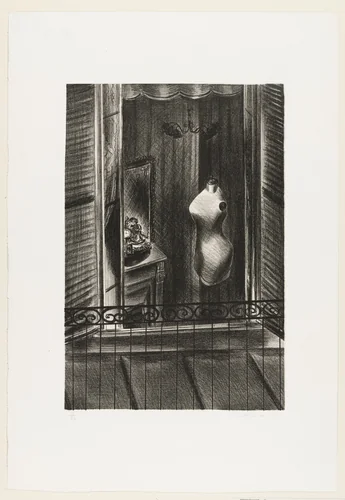 Interior with Dress Form by Yasuo Kuniyoshi, print, 1928