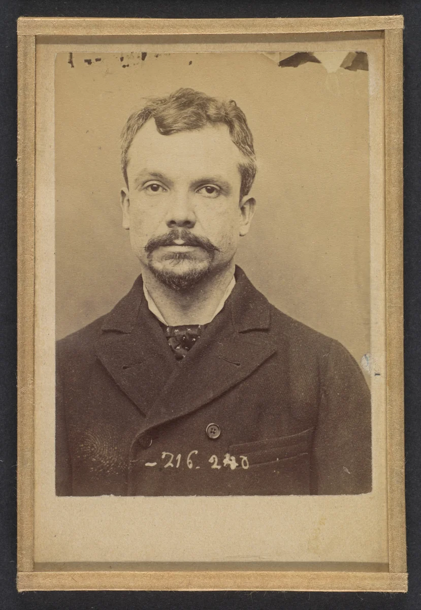 Chericotti. Paul. 35 ans, né à Milan (Italie). Marchand de volailles. Anarchiste/Assoc. de malfaiteurs. 25/3/94. by Alphonse Bertillon, photograph, 1894