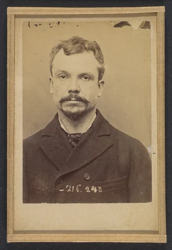 Chericotti. Paul. 35 ans, né à Milan (Italie). Marchand de volailles. Anarchiste/Assoc. de malfaiteurs. 25/3/94. by Alphonse Bertillon, photograph, 1894
