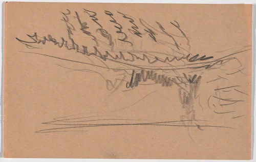 Unidentified interior sketch by Hans Poelzig, architecture, 1919