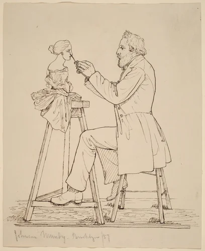 Johnson Mundy, Sculptor by John Quincy Adams Ward, drawing, 1857