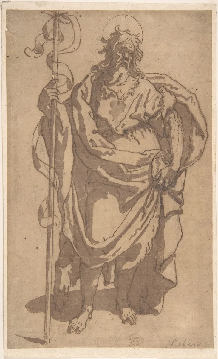 Saint John the Baptist by anonymous, drawing, 1600-1700