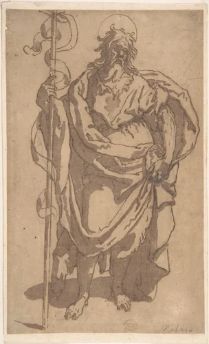 Saint John the Baptist by anonymous, drawing, 1600-1700