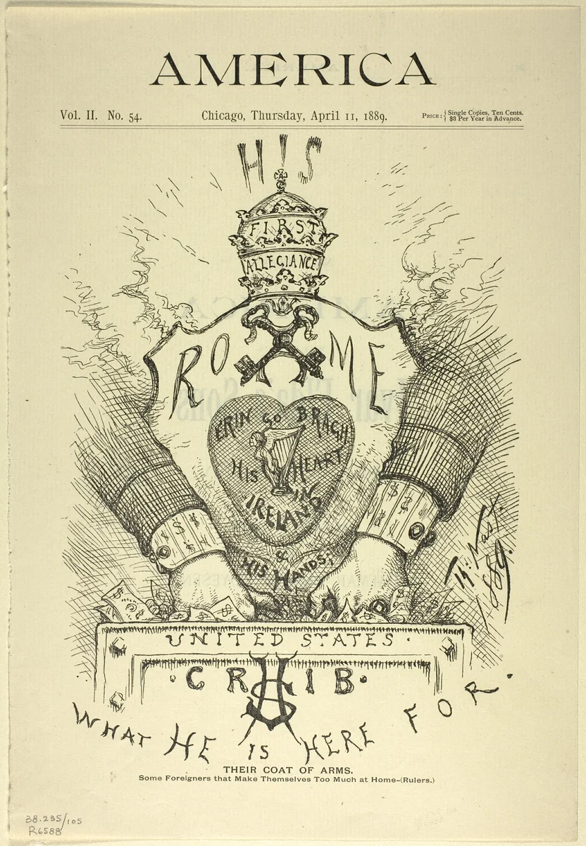 Their Coat of Arms by Thomas Nast, print, 1889