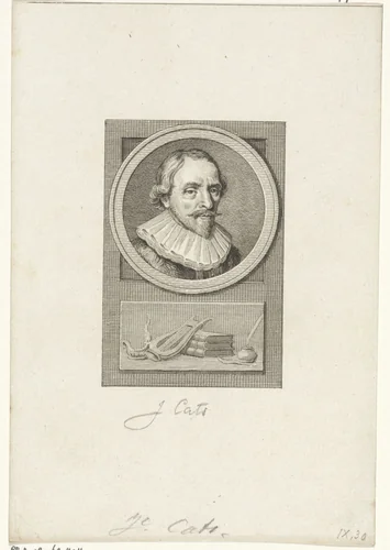 Portret van Jacob Cats by Reinier Vinkeles, print, 1783-1795