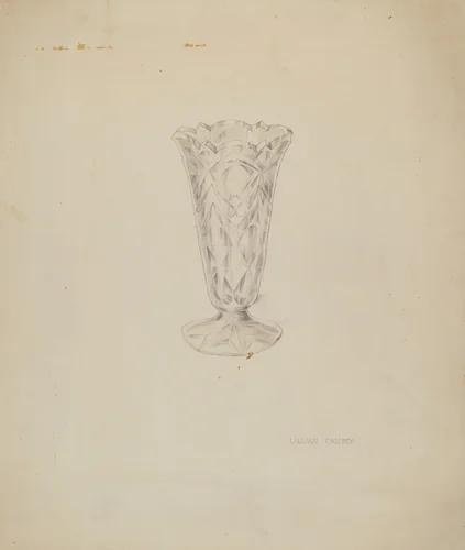Vase by Lillian Causey, index of american design, 1937