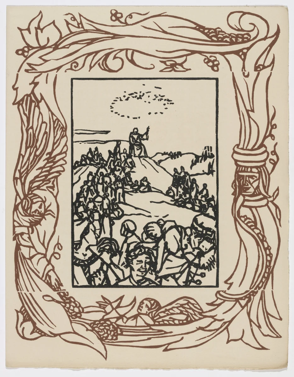 Plate (page 169) from Les Petites Fleurs de St. François (The Little Flowers of St. Francis) by Émile Bernard, illustrated book, 1928