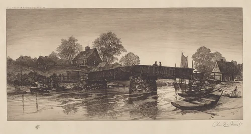 Untitled (Old Bridge) by Charles Frederick William Mielatz, print, 1888