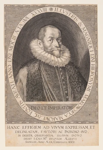 Hieronymus Makofsky, Chamberlain by Aegidius Sadeler, print, 1603