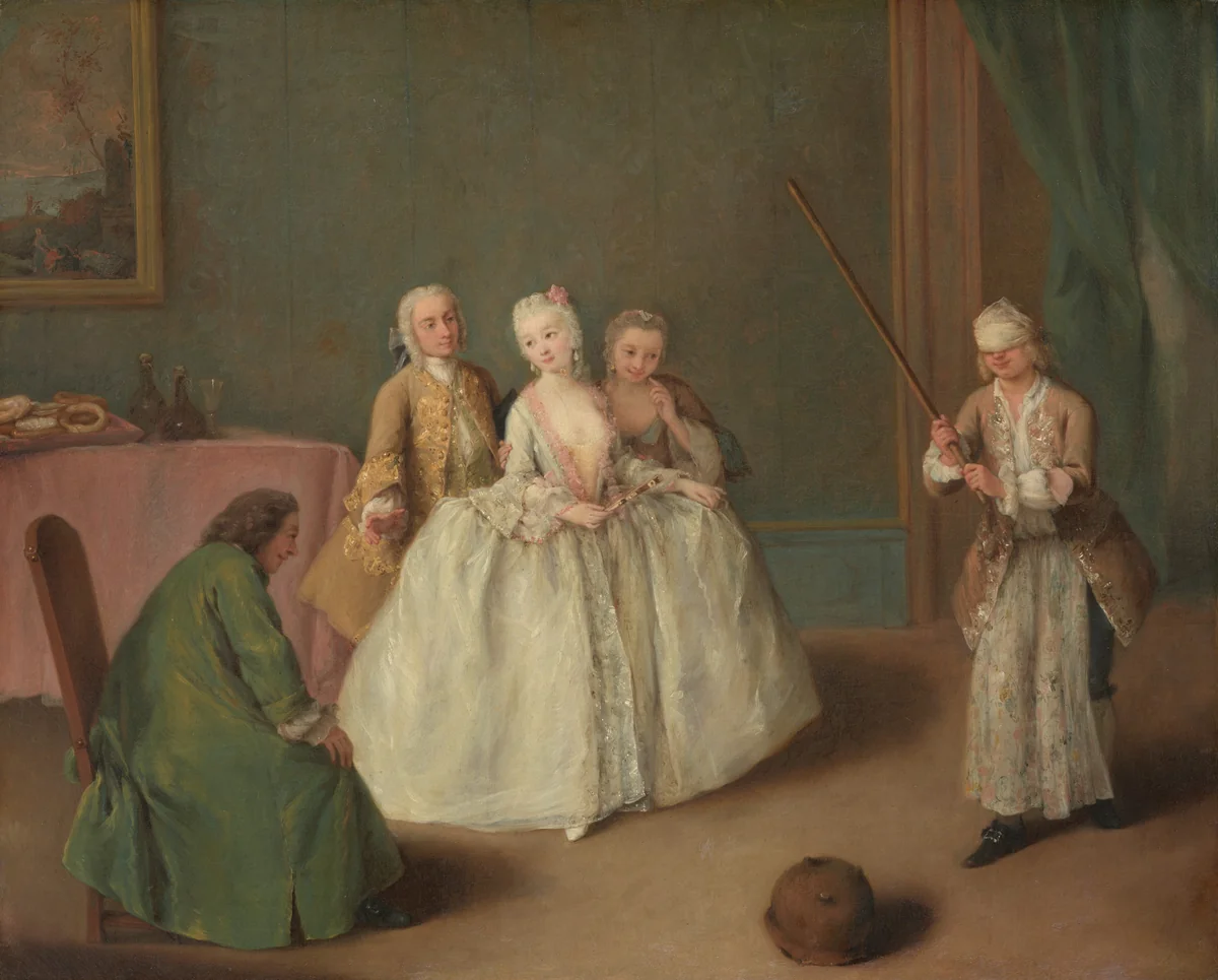 The Game of the Cooking Pot by Pietro Longhi, painting, 1744