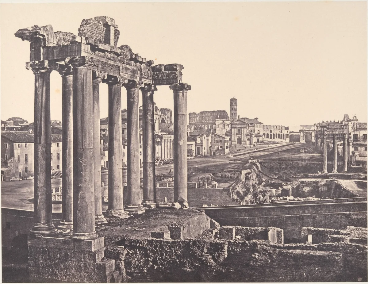 Veduta del Foro Romano by Eugène Constant, photograph, 1848-1852
