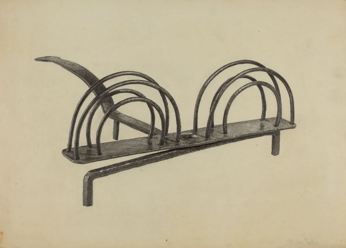 Toast Rack by Maurice Van Felix, index of american design, 1938