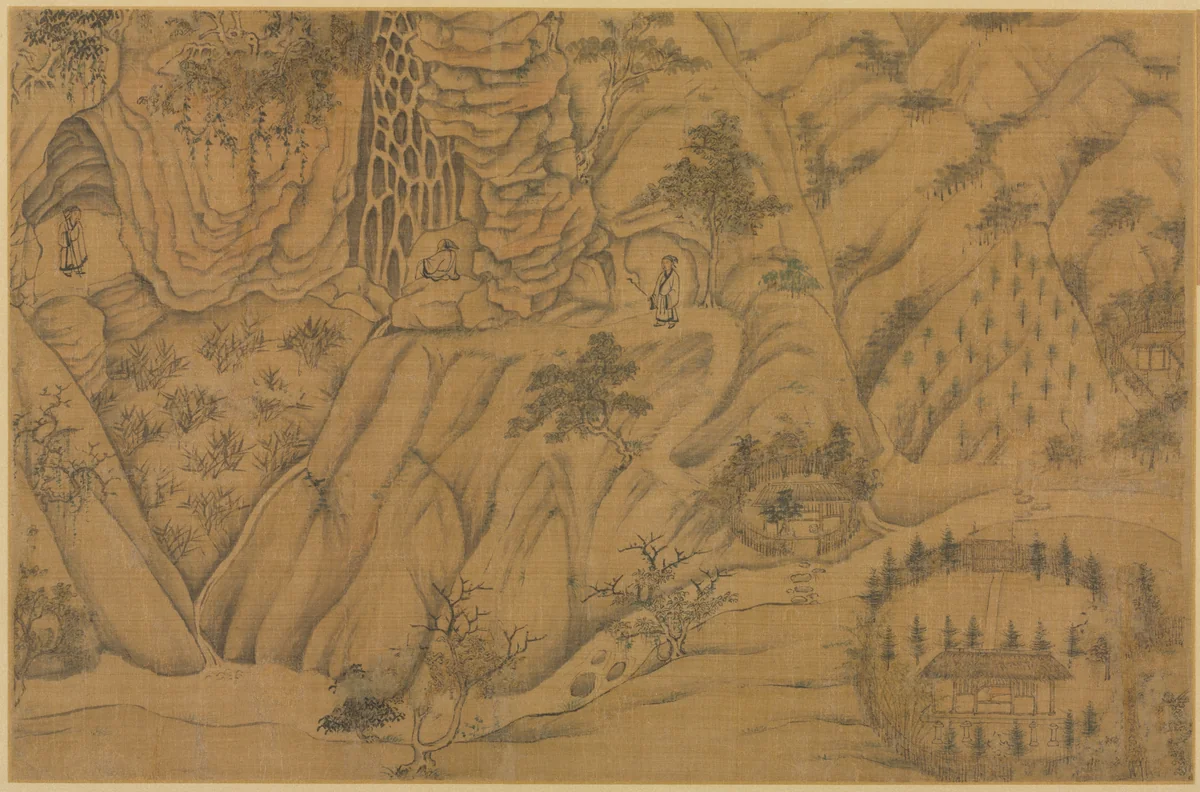 Dwelling in the Longmian ("Sleeping Dragon") Mountains by Li Gonglin (李公麟), painting, 1000-1101