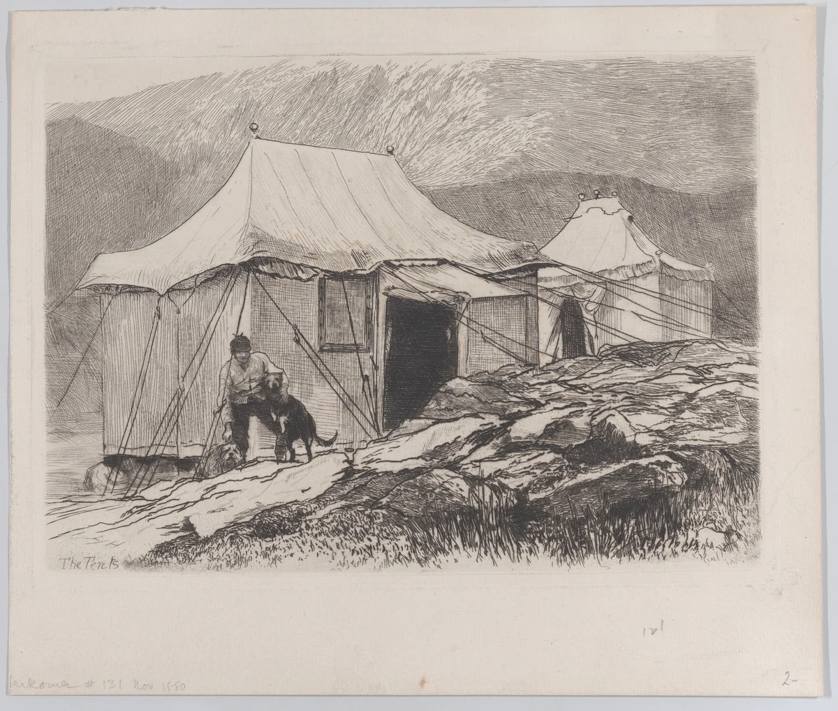 The Tents, from "The Portfolio" by Hubert von Herkomer, print, 1880