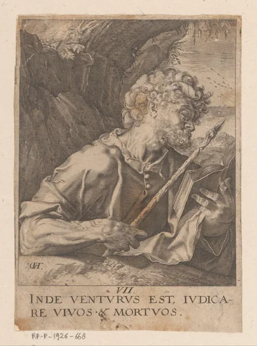 Apostel Thomas by Unknown, print, 1588-1622