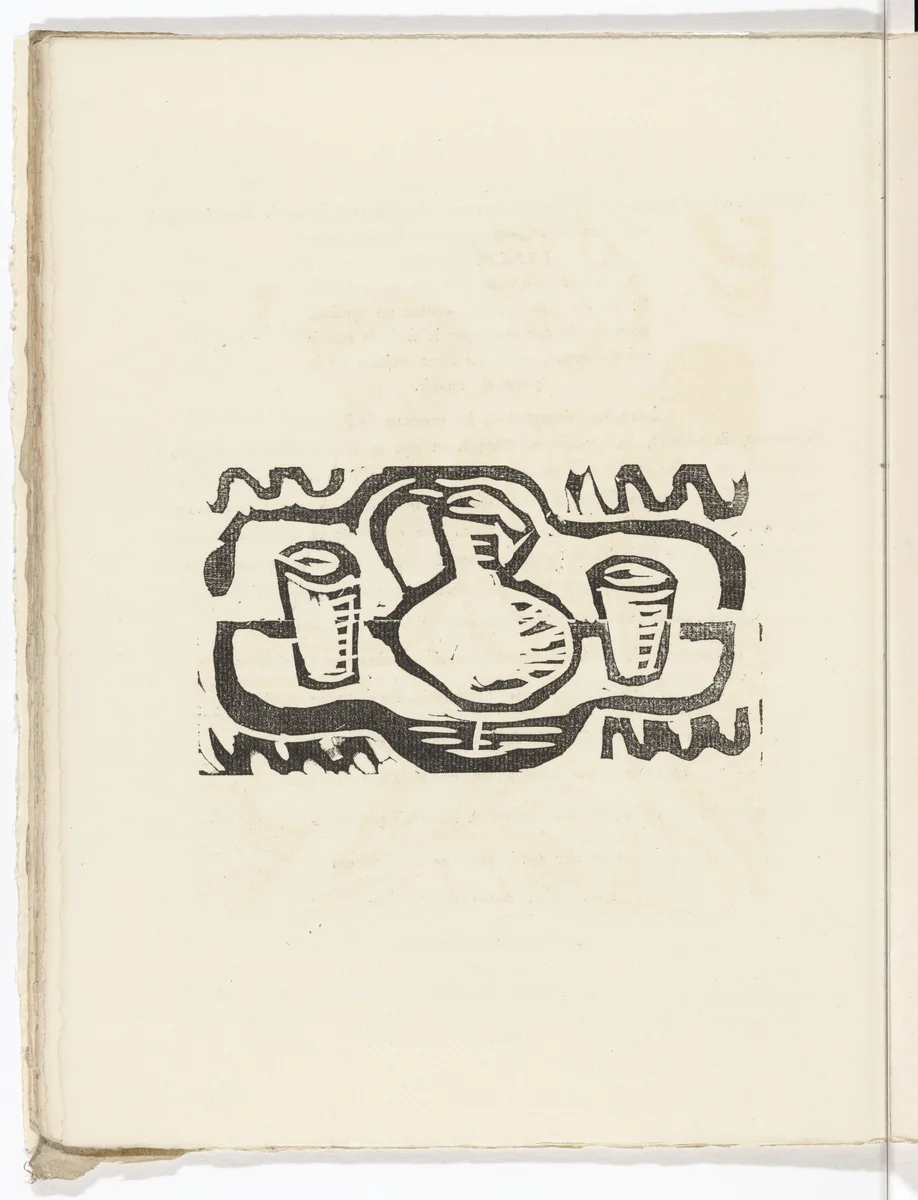 Plate (folio 19 verso) from L'Enchanteur pourrissant by André Derain, illustrated book, 1909