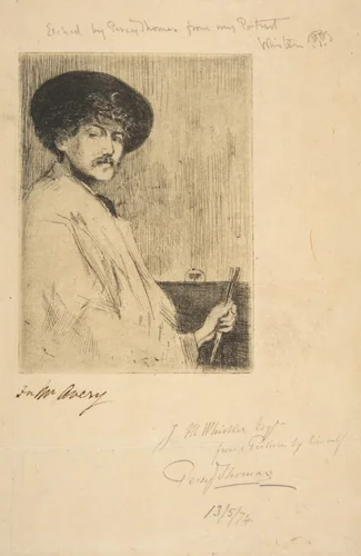 James McNeill Whistler by Percy Thomas, print, 1874
