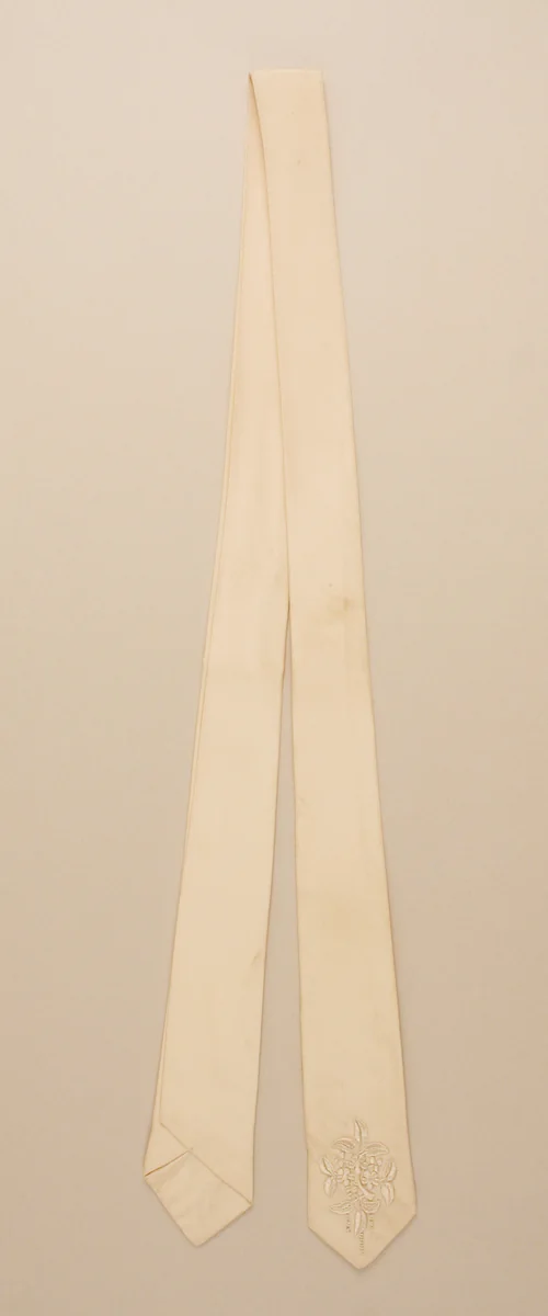 Wedding cravat by Keys & Lockwood, artwork, 1875