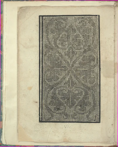 Opera Nova Universali intitulata Corona di racammi, page 5 (verso) by Giovanni Andrea Vavassore, book, 1530