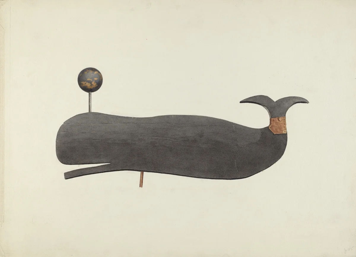 Whale Weather Vane by Marian Page, index of american design, 1938